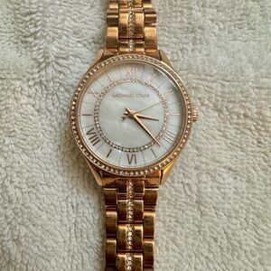 Michael Kors Rosegold Watch with Crystal Accents